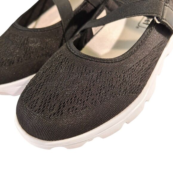 Propet Women's Mary Jane Walking Shoe Sneakers Black Fabric Size 8 Narrow - Picture 4 of 14
